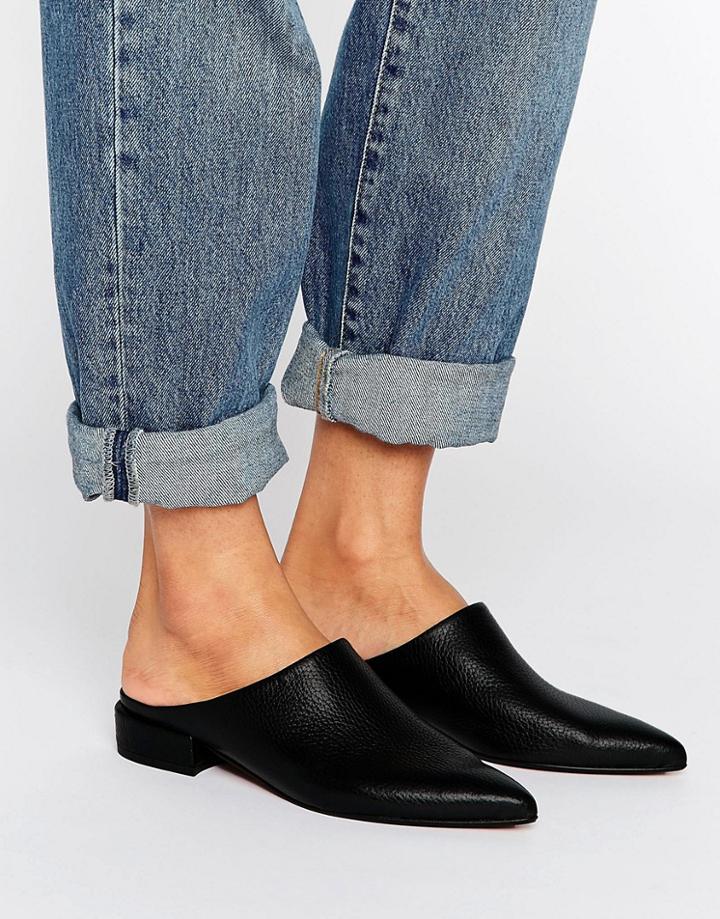 Asos Madrid Premium Leather Mule - Black