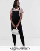 Asos Design Maternity Overall Jumpsuit In Jersey