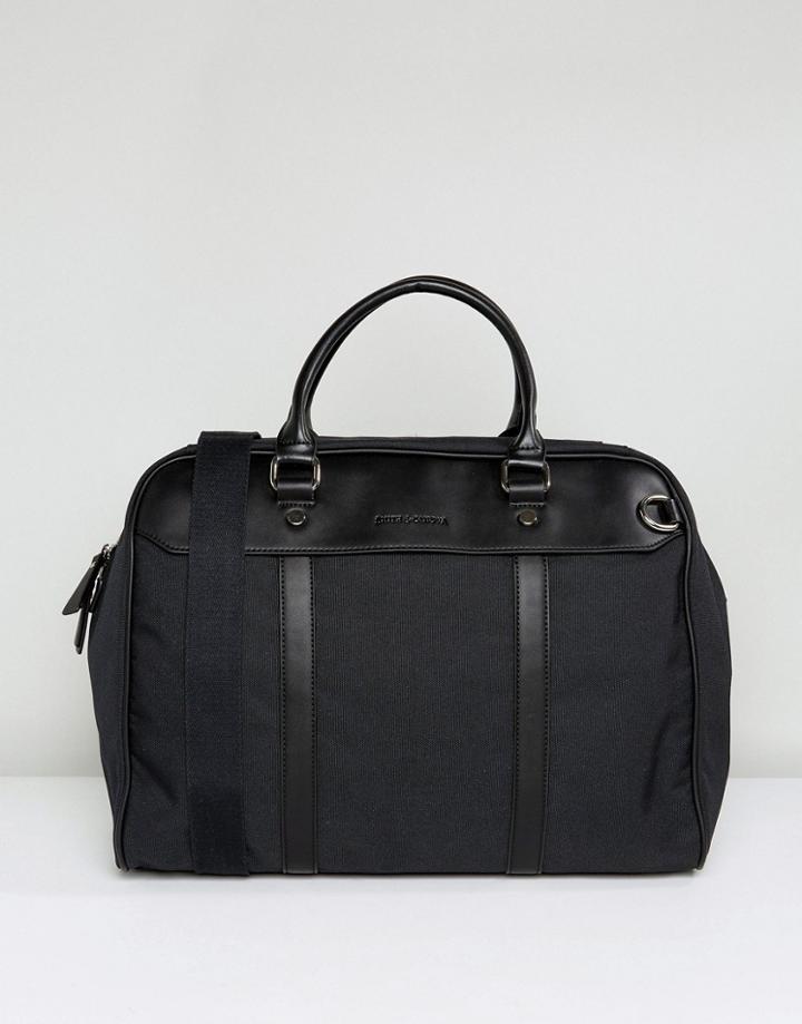 Smith And Canova Nylon And Leather Carryall - Black