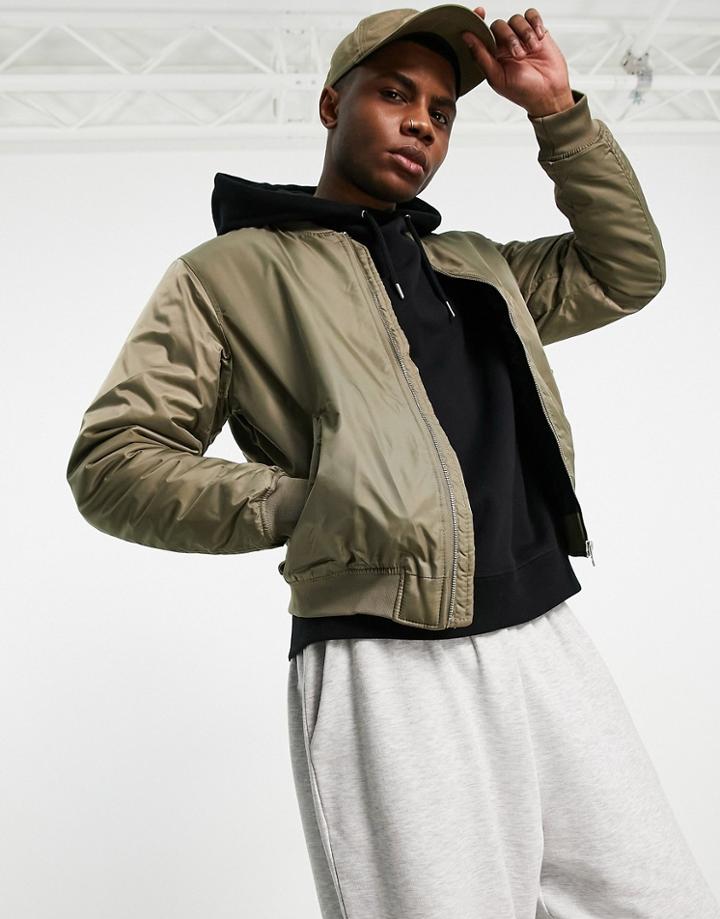 Pull & Bear Bomber In Brown