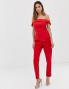 Oasis High Waisted Pants - Red