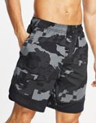 Under Armour Training Stretch Shorts In Gray Camo-grey