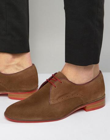 London Brogues Croxley Derby Shoes - Tan