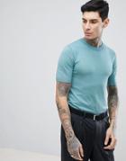 Gianni Feraud Crew Neck Short Sleeve Sweater - Blue