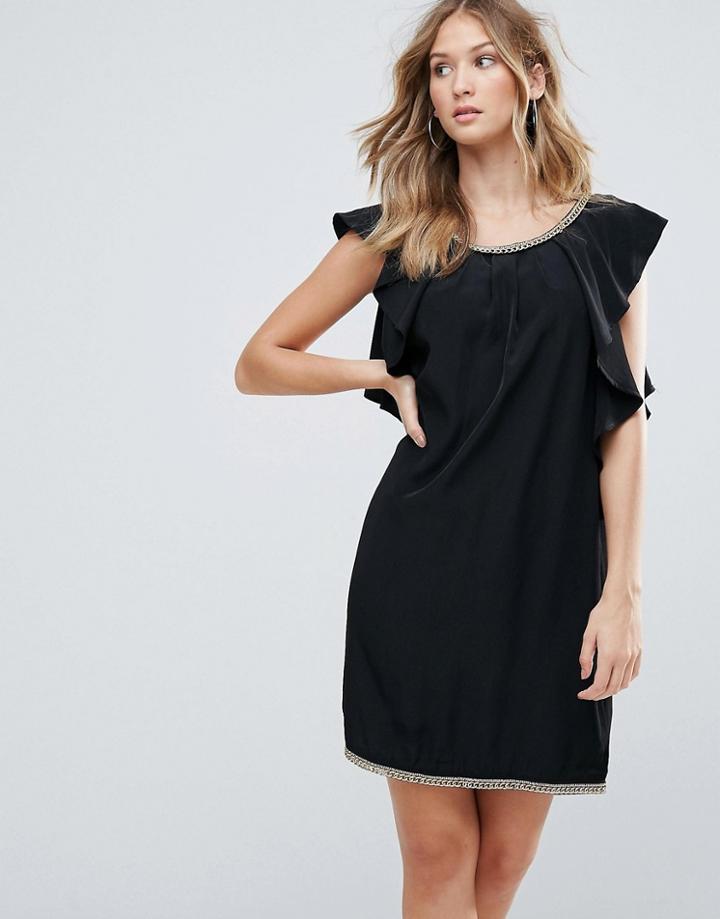 Deby Debo Frill Sides Cocktail Dress - Black