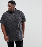 Loyalty And Faith Plus Marl Polo Shirt - Black