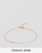 Asos Rose Gold Plated Sterling Silver Chain Bracelets - Copper