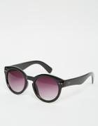7x Round Sunglasses In Black - Black