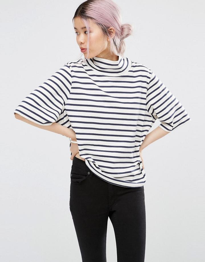 Ganni Roll Neck Top - Gray