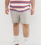 Asos Design Plus Skinny Chino Shorts In Beige