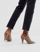 Asos Design Stormie Slingback Mid Heels-gray