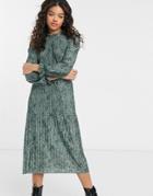 Jdy Midi Dress With Elasticized Waist In Floral Print-multi