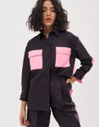 Asos White Bi-color Two-piece Shirt-multi