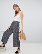 Nobody's Child Wide Leg Pants In Daisy Print Two-piece - Black