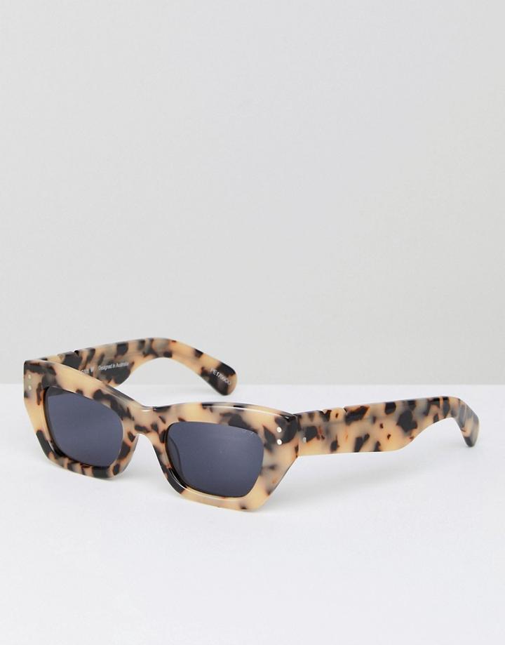 Pared Small Cat Eye Sunglasses In Tort - Beige