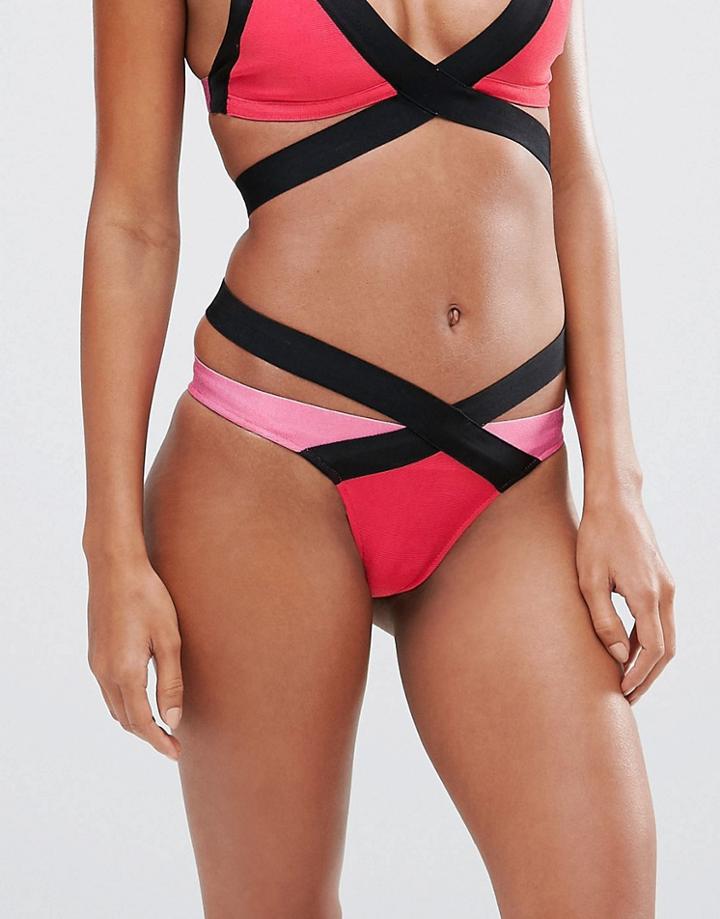 Luxe Lane Bandage Strappy Bikini Bottom - Multi
