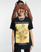 Reclaimed Vintage Inspired Unisex Licensed Van Gogh T-shirt In Black