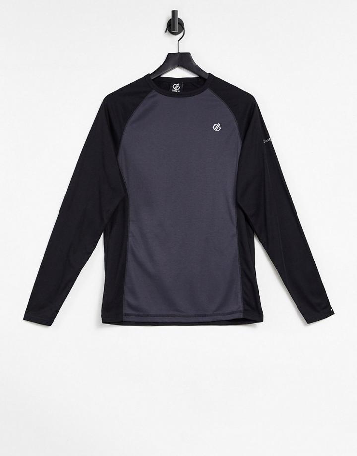 Dare 2b Exchange Long Sleeve Top In Black & Ebony Gray