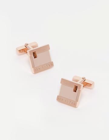Ted Baker Rose Gold Brushup Cufflinks - Gold