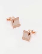Ted Baker Rose Gold Brushup Cufflinks - Gold