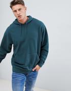 Asos Design Oversized Hoodie In Dark Blue - Blue