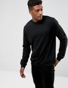 New Look Sweatshirt With Crew Neck In Black - Black