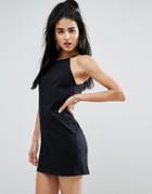 Asos High Neck Cami Dress - Black