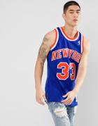 Mitchell & Ness Nba New York Knicks Pat Ewing Swingman Tank In Blue - Blue