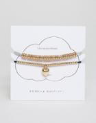 Estella Bartlett Anna Gray & Liberty Navy Duu Gold Plated Bracelet Pack - Gold