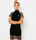 Puma Exclusive To Asos Bodycon Dress With Mesh Inserts - Black