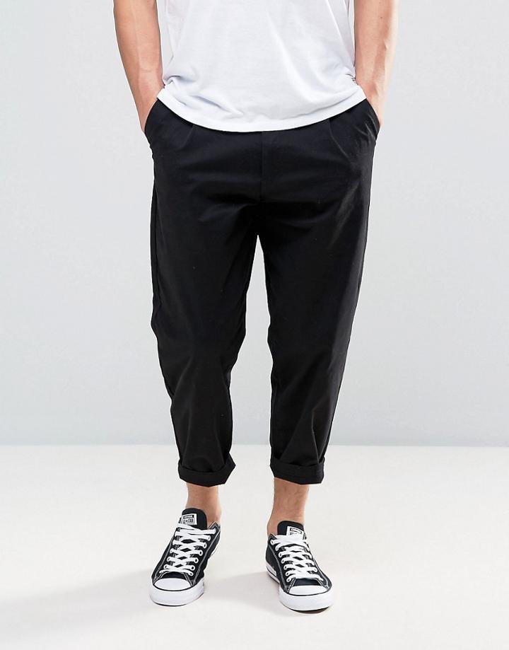 Only & Sons Wide Leg Cropped Pant - Black