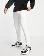 Pull & Bear Relaxed Joggers In White