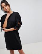 Y.a.s Life Ruffle Sleeve Dress-black