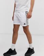 Kappa Authentic Cole Shorts With Logo Taping In White