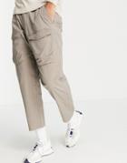 Abercrombie & Fitch Utility Relaxed Crop Front Pocket Cargo Pants In Walnut Brown