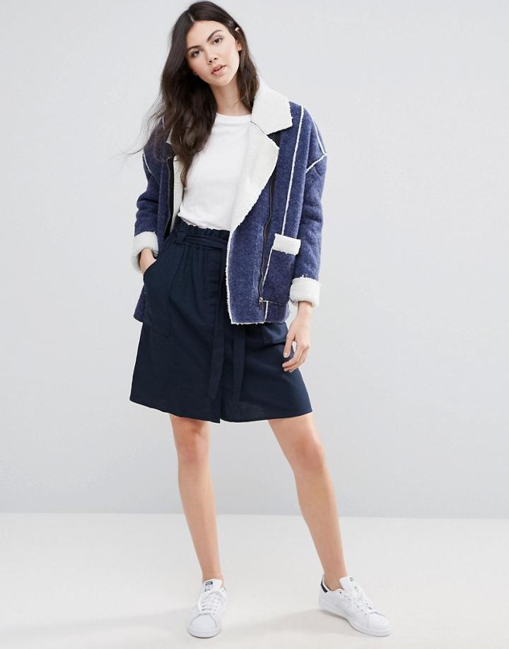 Vila Belted Pencil Skirt - Black