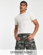 Asos Design Muscle Fit T-shirt With Crew Neck In Off White