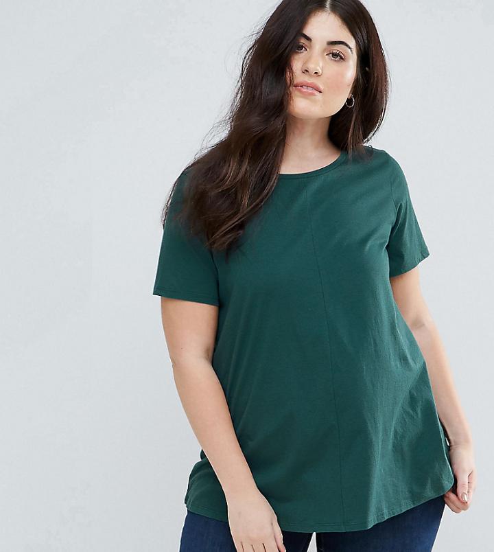 Asos Curve Swing T-shirt - Green