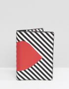 Lulu Guinness Stripe Lip Passport Holder - Multi