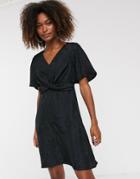 Y.a.s Knot Front Midi Dress-black