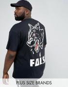 Hnr Ldn Plus False Back Print T-shirt - Black