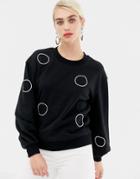 Selected Brodie Graphic Sweatshirt - Black