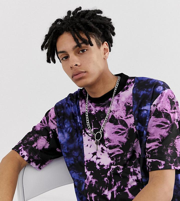 Collusion Spliced Printed T-shirt - Multi