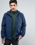 Farah Newbern Hooded Rain Jacket In Navy - Navy