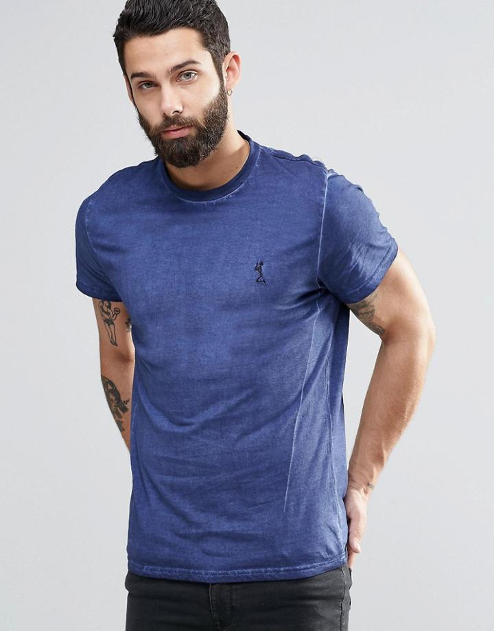 Religion Oil Wash T-shirt - Blue