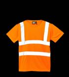 Reclaimed Vintage Fluorescent T-shirt With Reflective Tape-orange