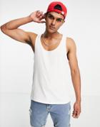 Asos Design Tank Top In Cream-neutral