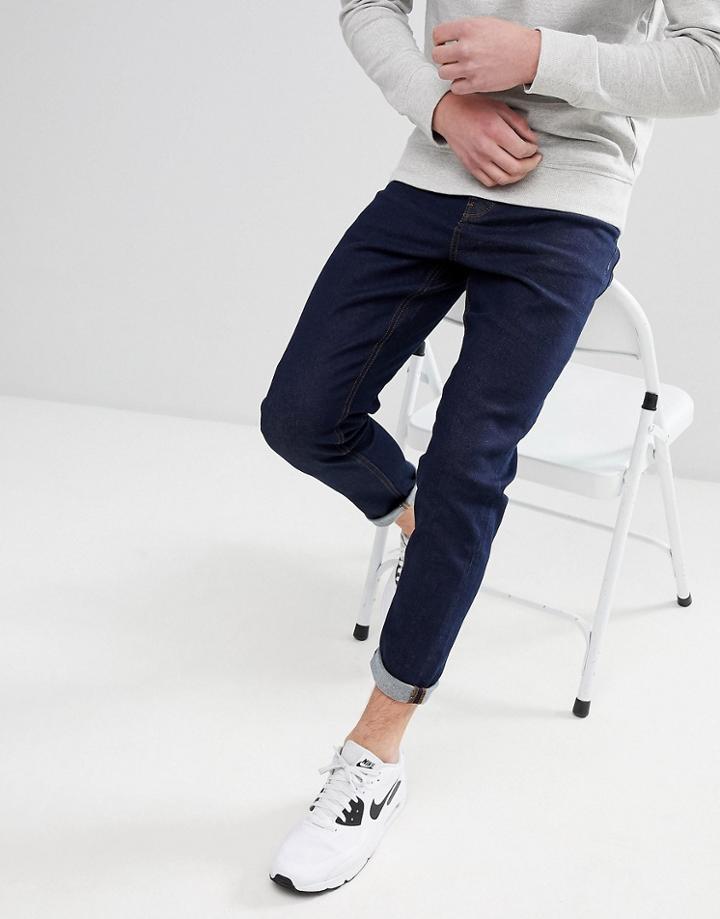 New Look Tapered Jean In Navy - Navy