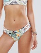 Maaji Patchwork Lattice Side Bikini Bottom - Multi