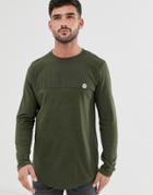 Le Breve Half Tone Long Sleeve T-shirt-green